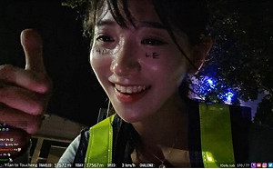 企鵝妹徒步環台！第一天走37公里