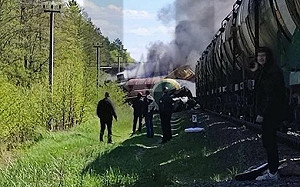 (影) 春季反攻前兆? 俄境接連爆破 列寧格勒直升機庫失火 布揚斯克鐵路又爆炸