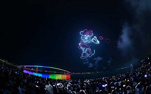 迪士尼控嗨翻！澎湖花火節無人機再度升空 現場湧遊客9000多人