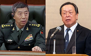 日中防務部門直通熱線啟用 李尚福、濱田靖一通話