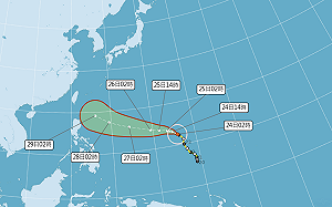 強颱瑪娃可能提早轉彎 東北季風減弱全台回溫