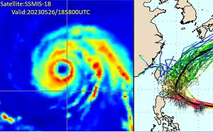 瑪娃出現雙眼牆結構 吳德榮:最近台時恐減弱至中颱上限