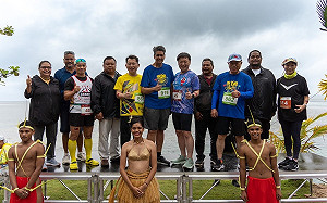 跑步推運動外交！ 超馬立委趙天麟拚帛琉首屆馬拉松完賽