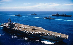 大型「包餃子」現場! 中菲仁愛礁對峙 雷根號航母殺入南海 5解放軍艦圍堵