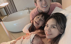 「最美孕婦」蕾菈生了！曬一家四口合照：眼淚完全止不住