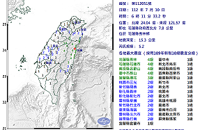清晨花蓮連2震！最大規模達5.2  氣象局示警：還有規模4以上餘震