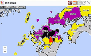線狀雨帶滯留九州 日本福岡發特強暴雨5級警戒