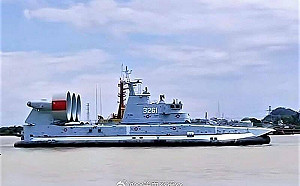 準備台海登陸戰？ 可載10輛裝甲運輸車 中國「野牛級」氣墊登陸艇曝光