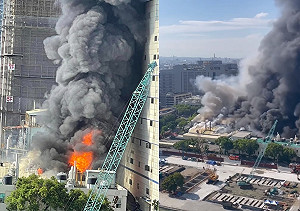 楠梓加工區火警！爆炸聲嚇壞民眾 火舌狂燒濃煙流竄高雄