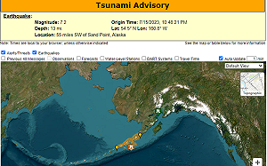 7.4強震！美國阿拉斯加半島發佈海嘯警報