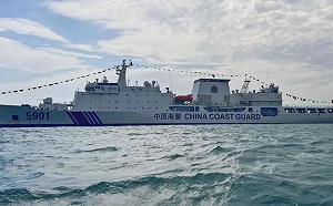 南海緊張！美智庫：中國最大噸位海警船5901「侵入」萬安灘近越南一側