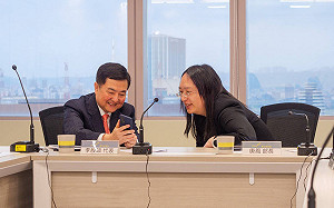 唐鳳與駐台北韓國代表李殷鎬「相見歡」 盼台日攜手強化資安聯防