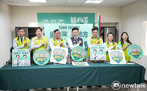 組2024市議員助選團  郭國文公布競選口號與手勢