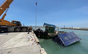 天使輪空櫃落海漂流 高雄港籲附近船舶注意航安