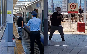 (影)大阪「往關西機場」電車隨機砍人！男藏 2 刀砍 3 人 乘客臉部見血送醫 