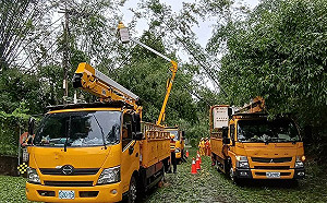 杜蘇芮造成大高雄8.7萬戶停電 台電力拚全數復電