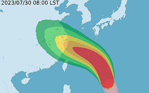 卡努暴風圈擴大明轉中颱！ 近彭佳嶼、馬祖「在海警警戒區邊緣」