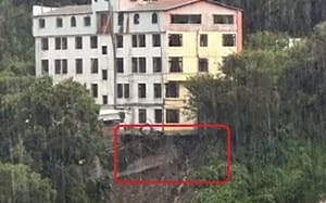 危！超大豪雨襲南投仁愛 盧山溫泉麗來飯店傳地基遭掏空