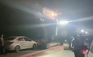 (影) 企圖重演涿州悲劇？當局半夜偷挖高碑店水壩泄洪 民眾肉身阻擋