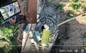 (影) 我們能從35度提升到2500度！俄坦克、陣地遇襲爆炸 烏軍諷：記得關艙門！