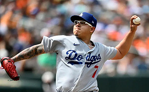 Julio Urías7局飆12K　平生涯單場最多K紀錄