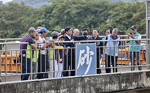視察甲仙攔河堰   陳其邁:洪水資源化確保高雄供水穩定