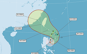 強颱蘇拉將逼近！氣象局：最快週二發布陸警