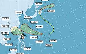 三颱共舞！蘇拉午後再重返強颱  氣象局曝藤原效應時間