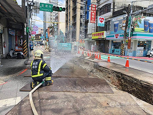 桃園八德污水下水道工程挖破管線瓦斯外洩 已止漏
