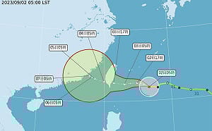 海蔡颱風最快11:30陸警 各徑再南修估從台東登陸