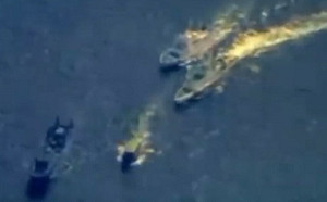 (影) 中菲軍艦對峙畫面曝光！菲4艦欲入仁愛礁 遭中國強力阻撓