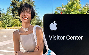 莫莉興奮開箱iPhone 15新色!！巧遇「執行長庫克」嗨翻洩心情