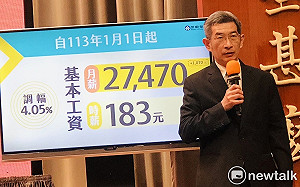 政院拍板！基本工資明年月薪調至2萬7,470元 時薪調至183元