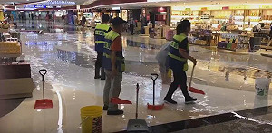 桃機淹大水  商品街成水都