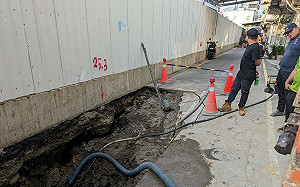 竹市和平路20巷內又塌陷  管線汰換50戶停水7天