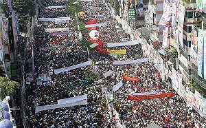 孟加拉首都爆發大規模反對派示威 逾10萬人參加