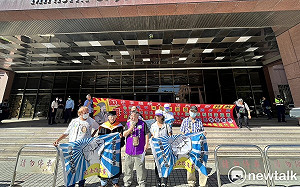 法務部前聲援郭倍宏 司法改革黨要蔡清祥遵守行政中立