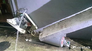 新北傳大雨「災情」淡水瓦斯外洩