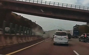 (影)台電包商疏失電纜墜國道釀死亡車禍 受害車主怒轟「真的太扯」