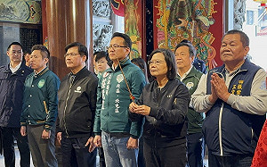蔡英文台中拜廟 稱讚莊競程醫工專業 江肇國連結中央地方