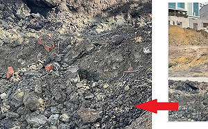 周軒發「炒地P汽車農場開挖速報」 紅磚水泥塊出土