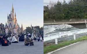 迪士尼遊客蹲地避難！日本7.6強震