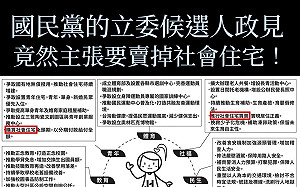 藍立委候選人主張「賣社宅」律師批違法：國民黨擺明與居住正義背道而馳