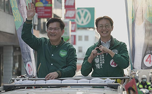回到初心起源地！林佳龍車掃台中舊城區 挺江肇國接棒黃國書