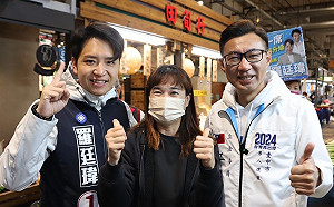 江啟臣陪羅廷瑋市場拜票 呼籲嚴守司法獨立力抗政治干預