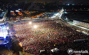 快訊》民進黨重兵集結高雄 黃金周日造勢開場就破7萬人挺賴蕭配