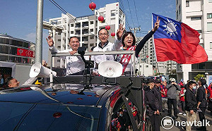 侯友宜朱立倫台南車隊掃街 侯：南部人已不欠民進黨