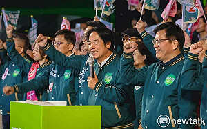 選前綠營台中最大場 賴清德嗆馬英九：台灣不走回頭路