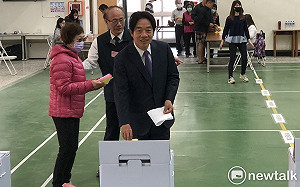 賴清德赴安平國中投票  籲大家珍惜得來不易的民主踴躍投票