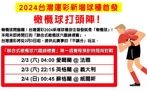 台灣運彩新增球種投注首發 今橄欖球打頭陣